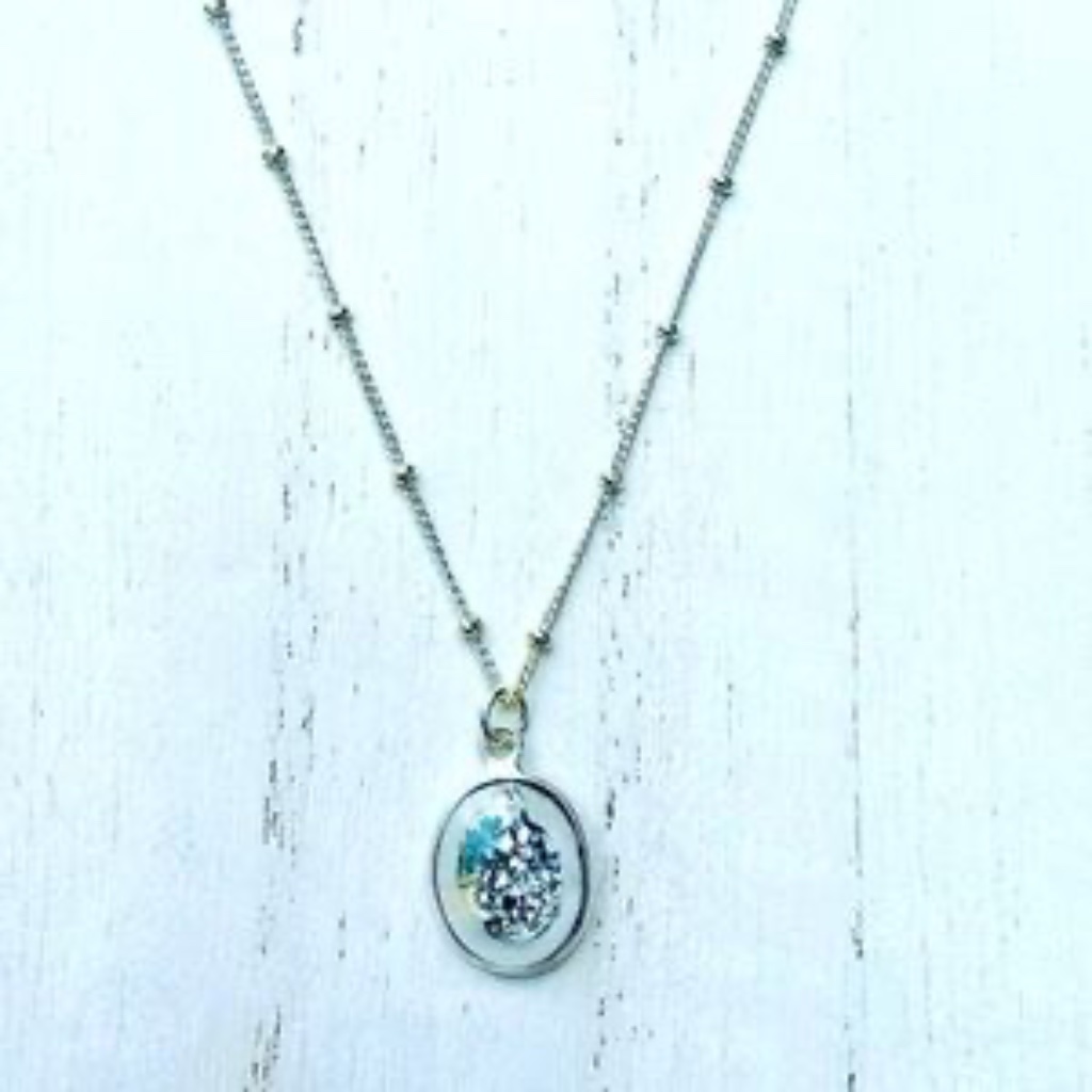 Luvleigh Designs Sterling Silver & Druzy Necklace